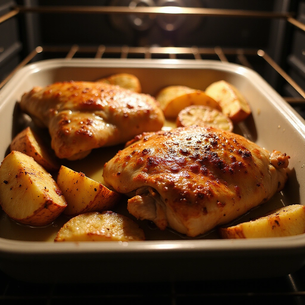 Chicken and Potatoes Recipes Dairy Free Easy Dinner Idea Step 6 Bake the Chicken and Potatoes