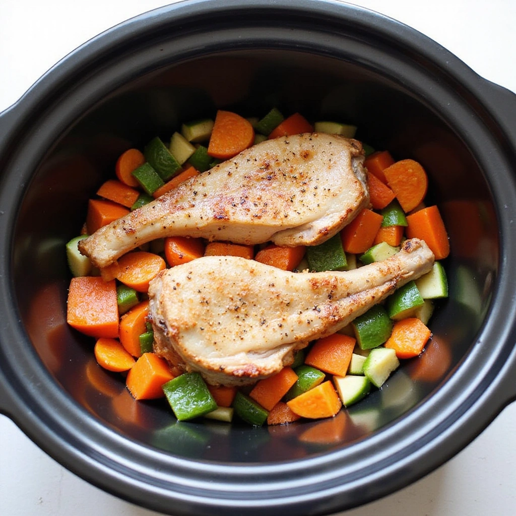 Dairy Free Pork Chop Recipes Crockpot Tender and Juicy Step 5 Layer the Ingredients in the Crockpot