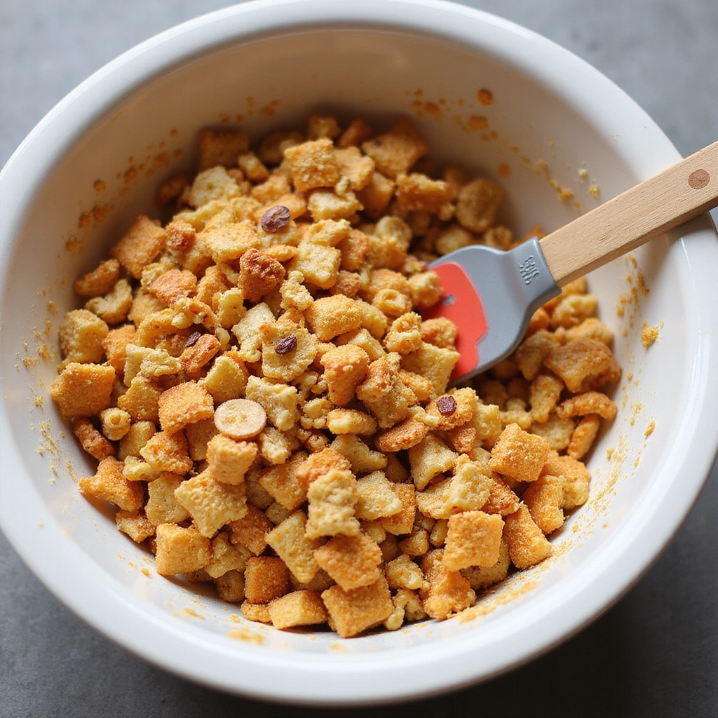 Gluten Free Dairy Free Chex Mix Recipes Crunchy Party Snack Step 4 Mix Everything Together