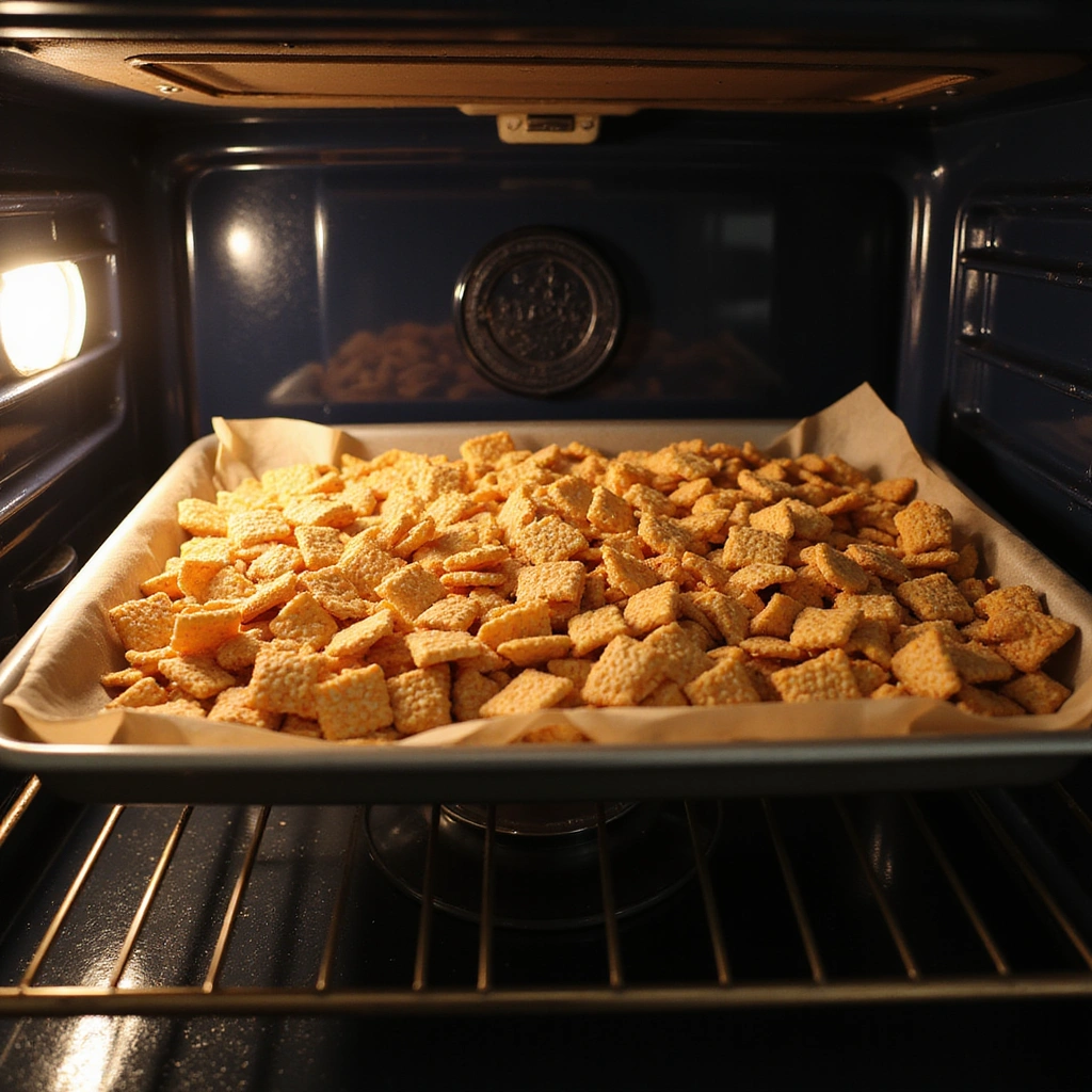 Gluten Free Dairy Free Chex Mix Recipes Crunchy Party Snack Step 6 Bake the Chex Mix