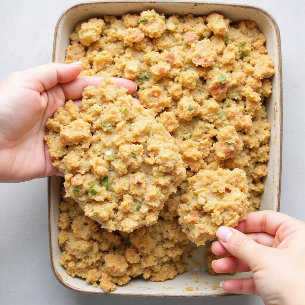 Gluten Free Dairy Free Stuffing Recipes Holiday Favorite Dish Step 5 Transfer to Baking Dish