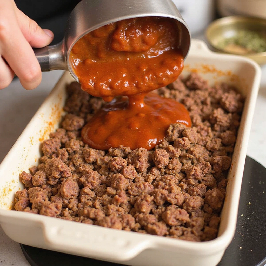 Ground Beef Casserole Recipes Dairy Free Family Favorite Meal Step 6 Transfer to Baking Dish