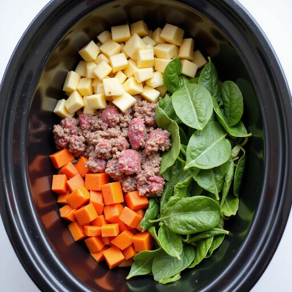 Ground Beef Crockpot Recipes Dairy Free Slow Cooked Flavor 3 Ground Beef Crockpot Recipes Dairy Free Slow Cooked Flavor Step 3 Layer the Ingredients in the Crockpot