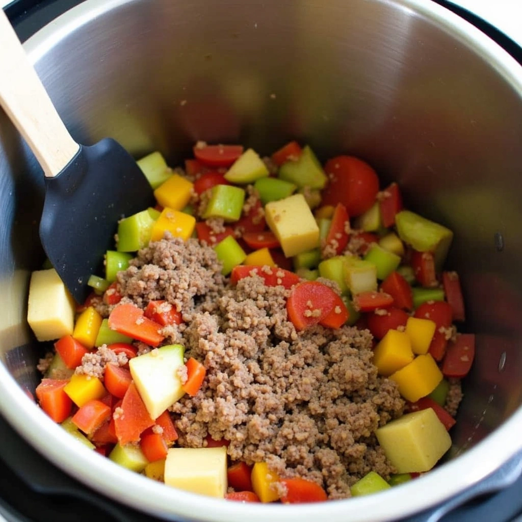 Ground Beef Instant Pot Recipes Dairy Free Quick and Tasty Step 3 Saut the Vegetables