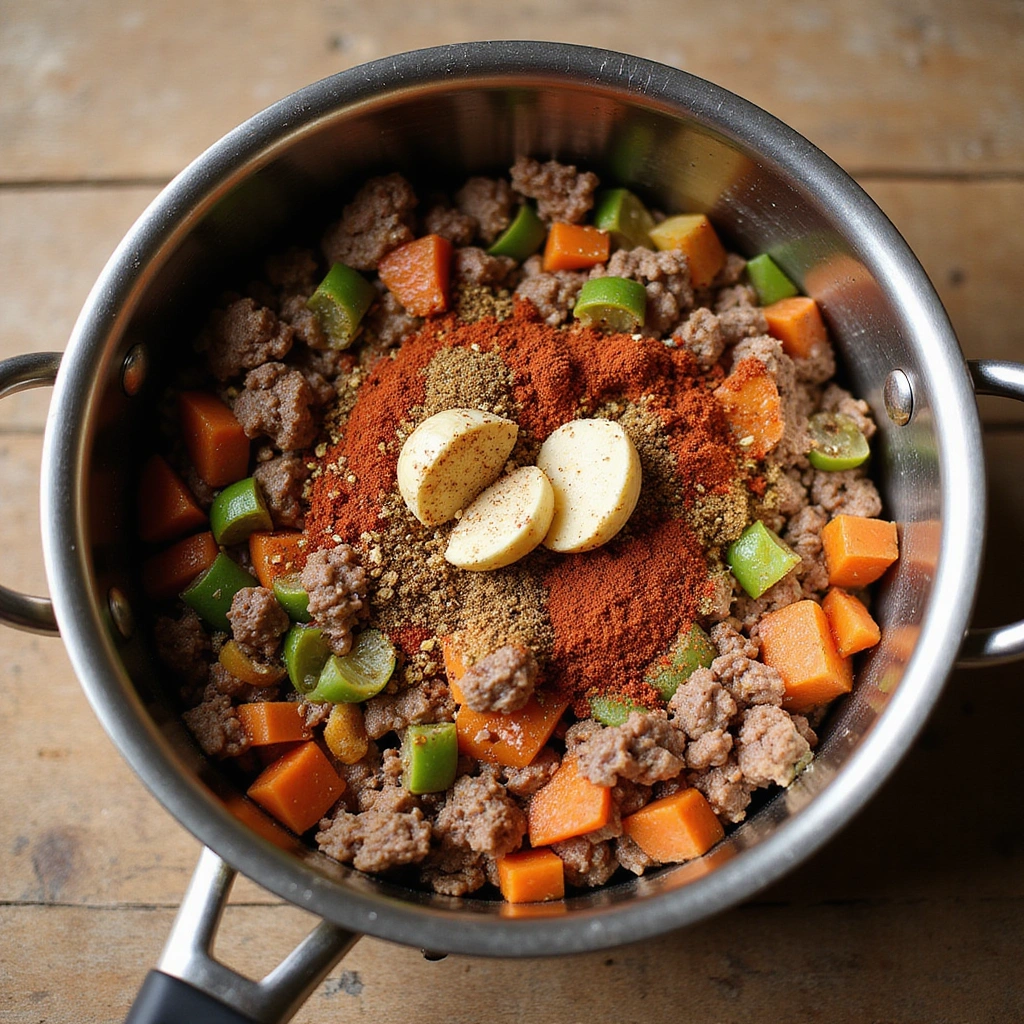 Ground Beef Soup Recipes Dairy Free Hearty and Easy Step 4 Add Garlic and Seasonings