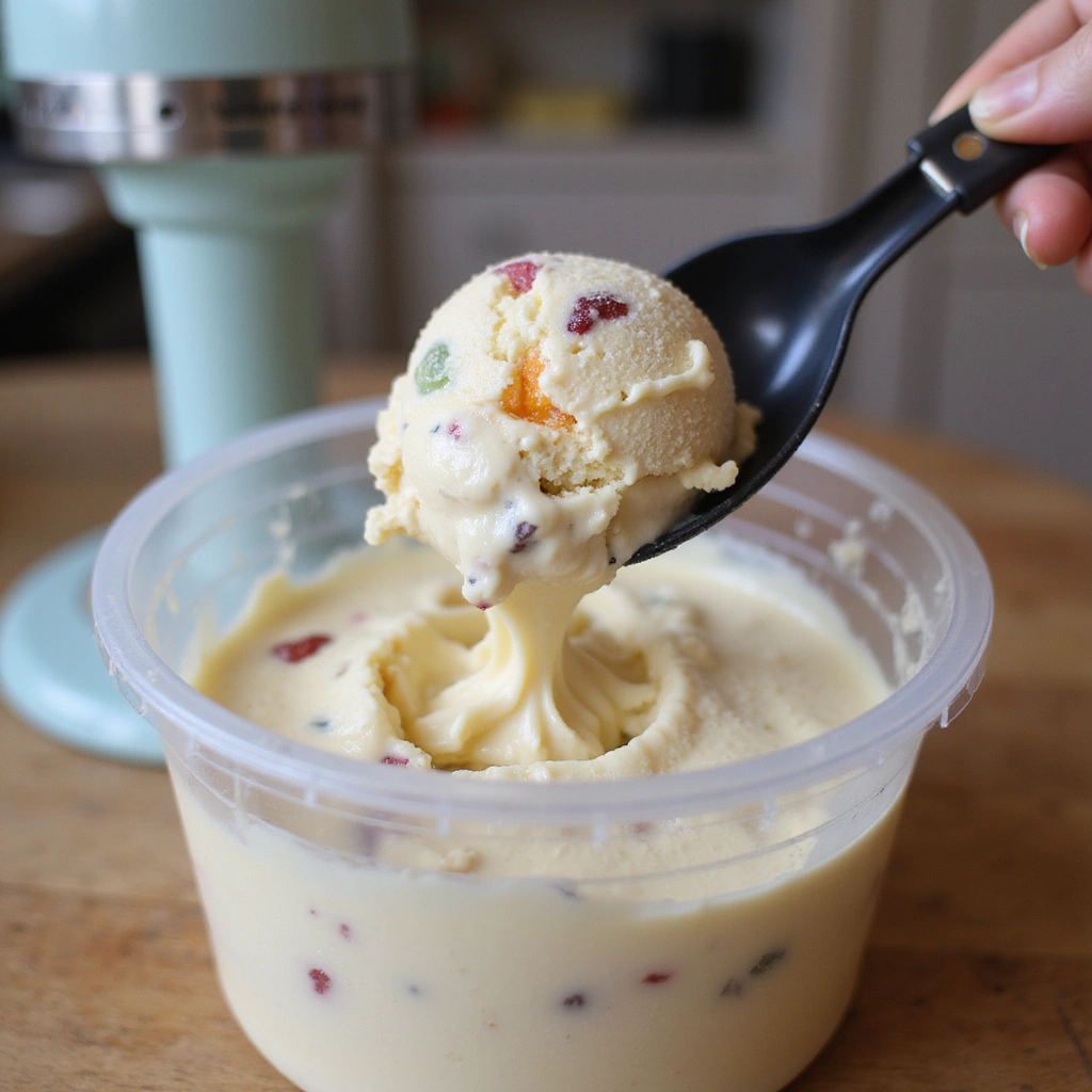 KitchenAid Ice Cream Maker Recipes Dairy Free and Creamy Step 7 Transfer to Storage Container
