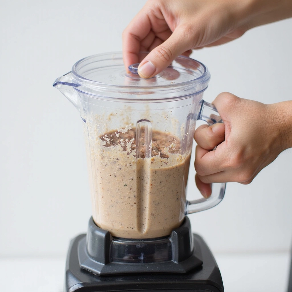 Ninja Creami Dairy Free Protein Recipes Healthy and Filling Step 3 Transfer to Ninja Creami