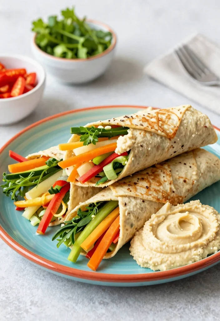 10 Easy Keto Wrap Recipes for Quick Meals 8. Veggie Hummus Wraps 0