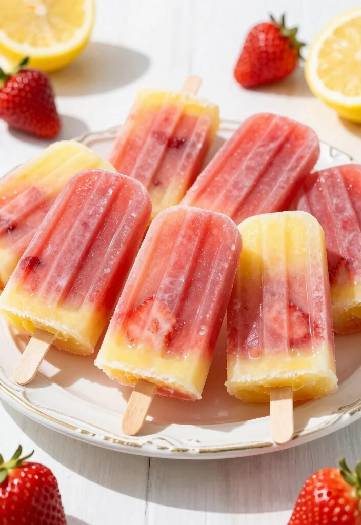 10 Keto Strawberry Recipes for Sweet Low Carb Treats 9. Strawberry Lemonade Popsicles 0