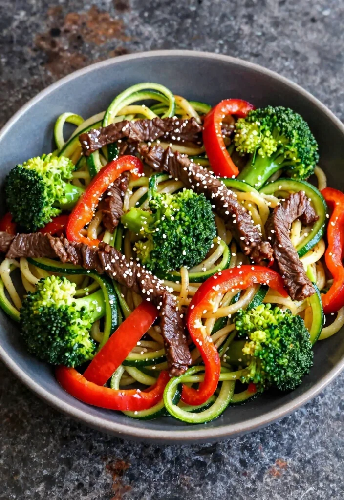 10 Keto Zoodle Recipes for Fresh Low Carb Bowls 45 10 Keto Zoodle Recipes for Fresh Low Carb Bowls 5. Beef and Zoodle Stir Fry 0