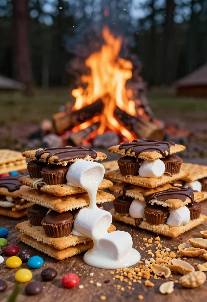 10 S'more Dessert Recipes for Gooey Campfire Style Treats 12 10 Smore Dessert Recipes for Gooey Campfire Style Treats 2. Peanut Butter Cup Smores 0
