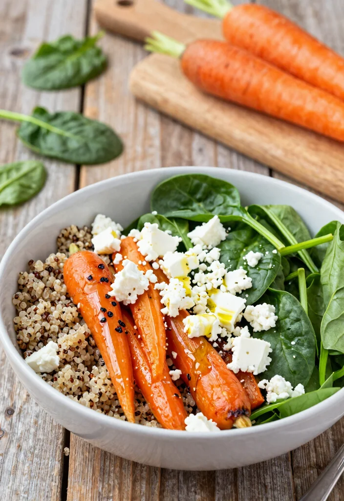 12 Carrot Dinner Recipes for Sweet and Savory Meals 34 12 Carrot Dinner Recipes for Sweet and Savory Meals 4. Roasted Carrot and Quinoa Salad 0