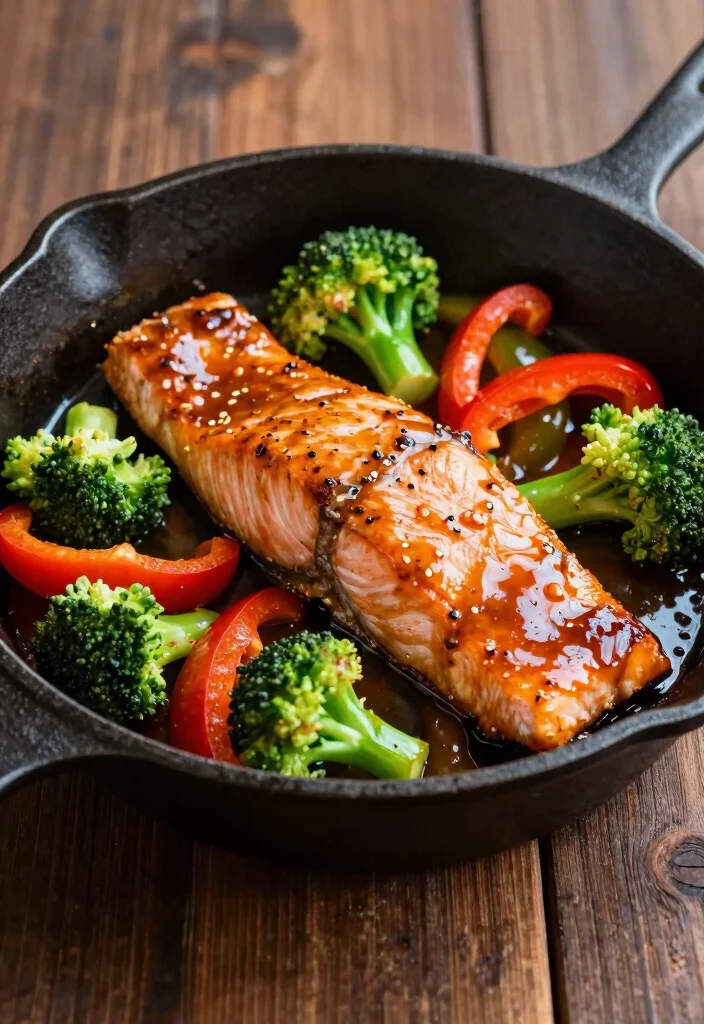 12 Cast Iron Skillet Dinner Recipes for One Pan Cooking 11. Teriyaki Salmon 0