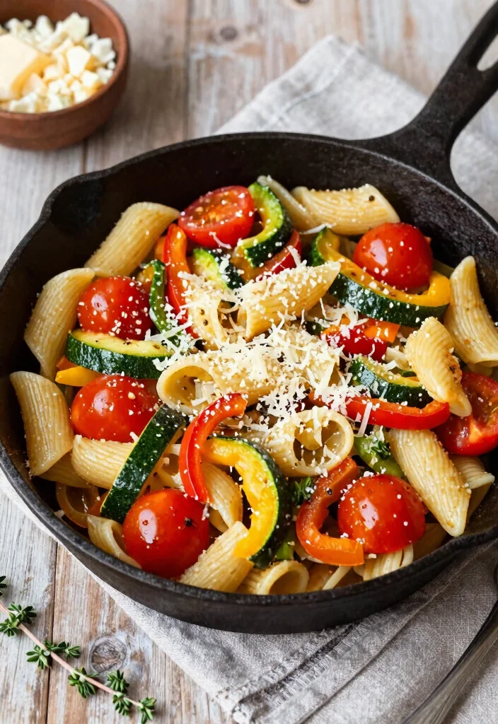 12 Cast Iron Skillet Dinner Recipes for One Pan Cooking 5. One Pan Pasta Primavera 0