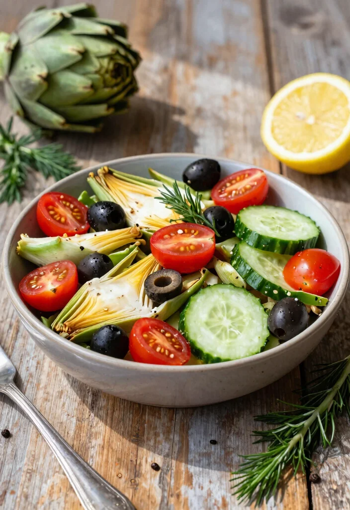 12 Healthy Artichoke Recipes for Light Mediterranean Flavor 3. Mediterranean Artichoke Salad 0