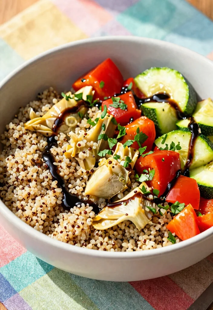 12 Healthy Artichoke Recipes for Light Mediterranean Flavor 4. Artichoke Quinoa Bowl 0
