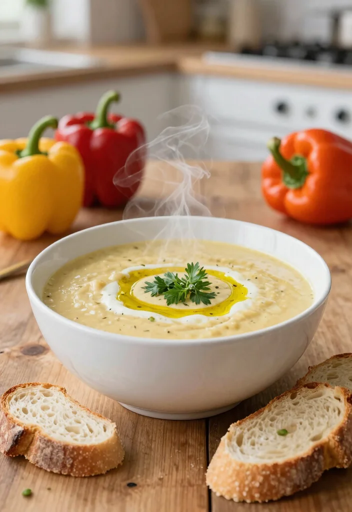 12 Healthy Bell Pepper Recipes for Fresh Colorful Dishes 5. Creamy Bell Pepper Soup 0