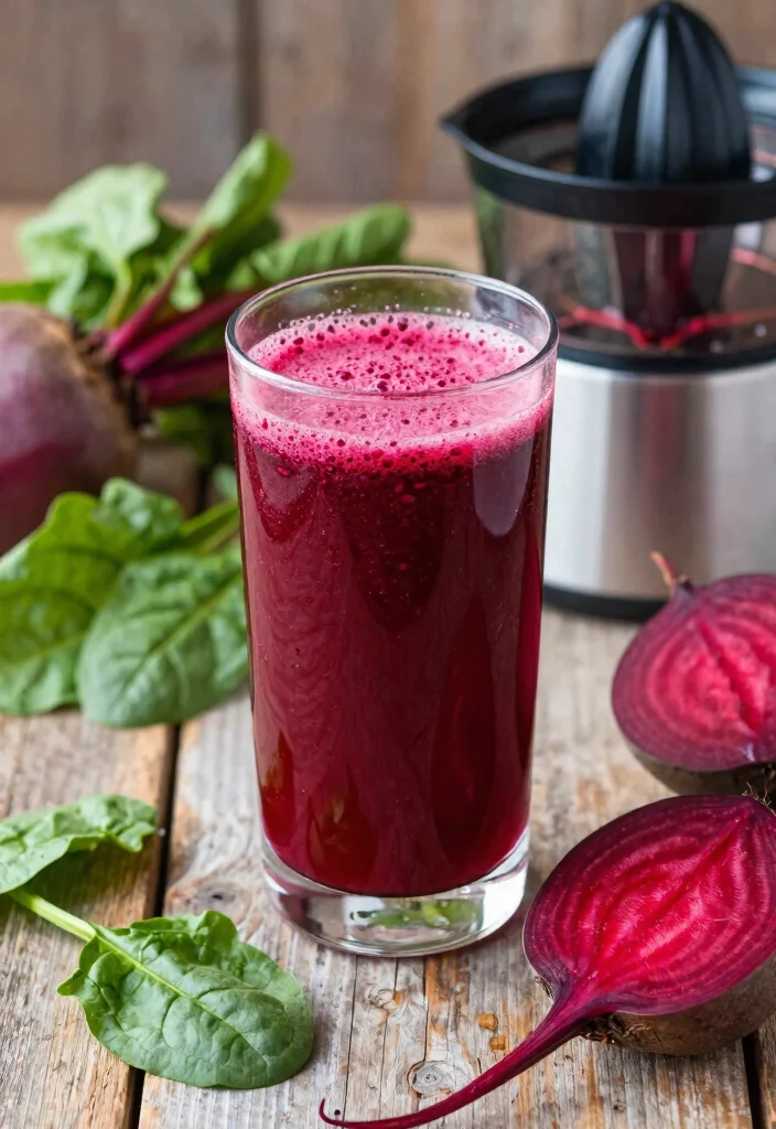 12 Healthy Green Juice Recipes for Fresh Daily Nutrition 7. Beet and Greens Power Juice 0