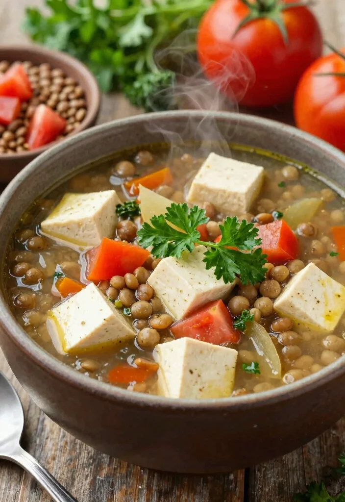 12 Healthy Tofu Recipes for Simple Plant Based Meals 12. Tofu and Lentil Soup 0