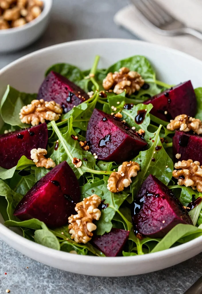 12 No Oil Vegan Recipes for Clean Simple Cooking 11. Beetroot Walnut Salad 0
