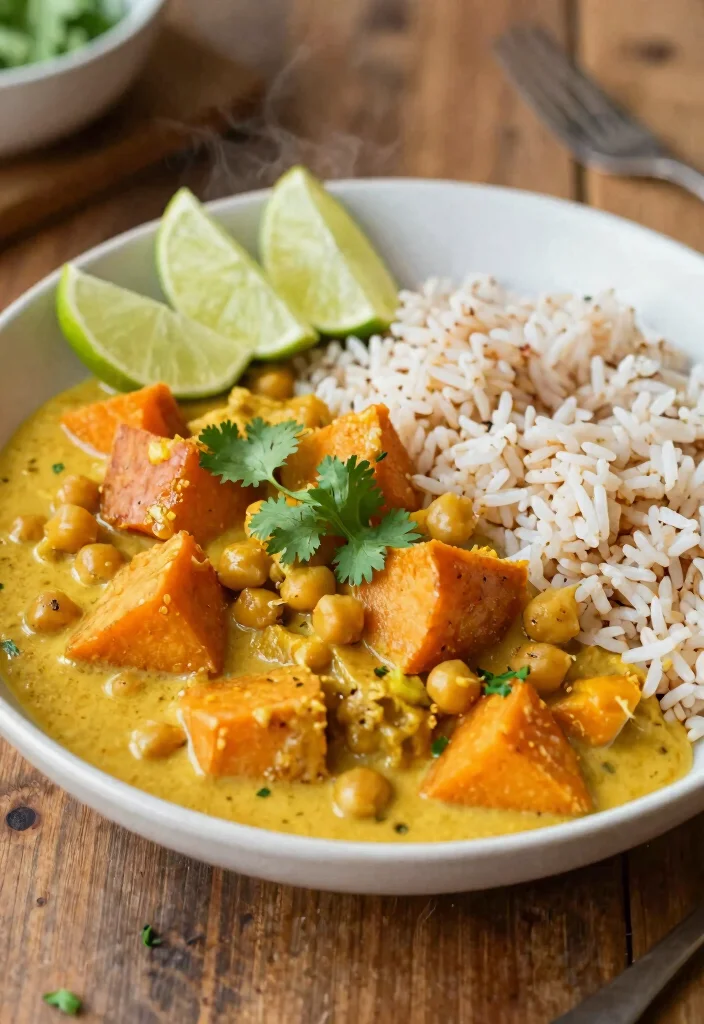 12 No Oil Vegan Recipes for Clean Simple Cooking 2. Sweet Potato Chickpea Curry 0