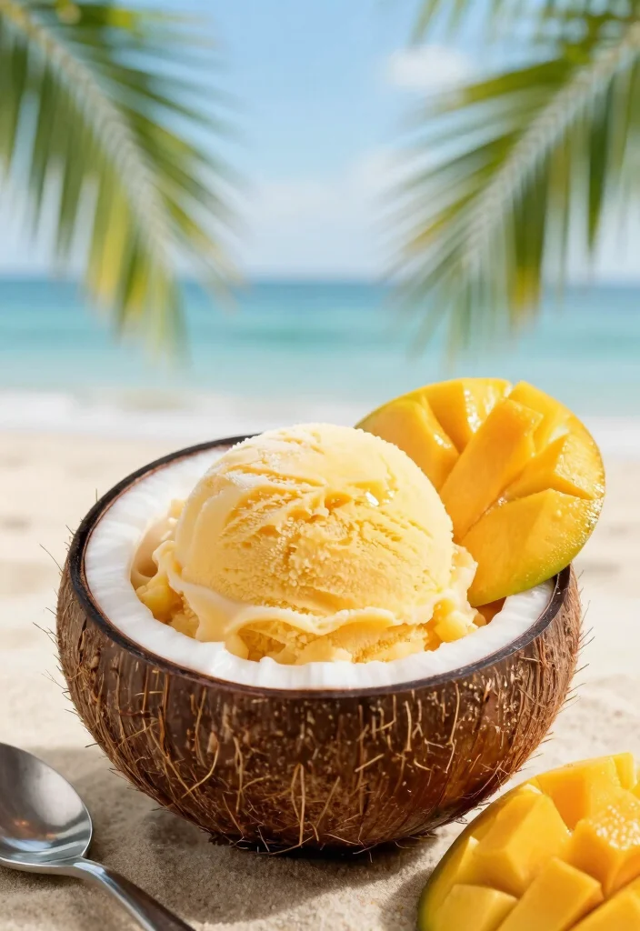12 Spring Dessert Recipes for Light Seasonal Sweets 3. Coconut Mango Sorbet 0
