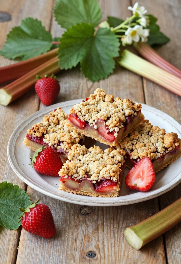12 Spring Dessert Recipes for Light Seasonal Sweets 4. Strawberry Rhubarb Crumble Bars 0