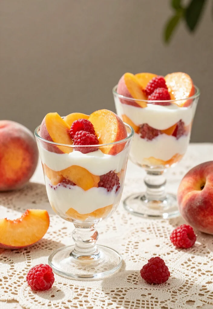 12 Spring Dessert Recipes for Light Seasonal Sweets 5. Peach Melba Cups 0