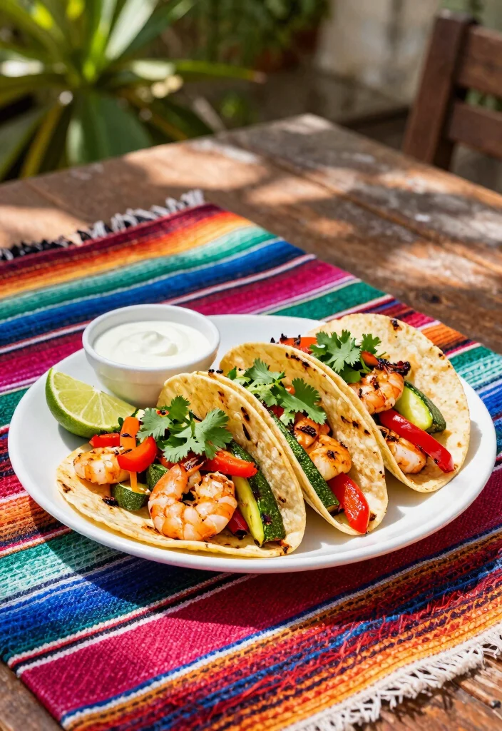 12 Summertime Dinner Recipes for Light Fresh Meals 3. Grilled Vegetable and Seafood Tacos 0