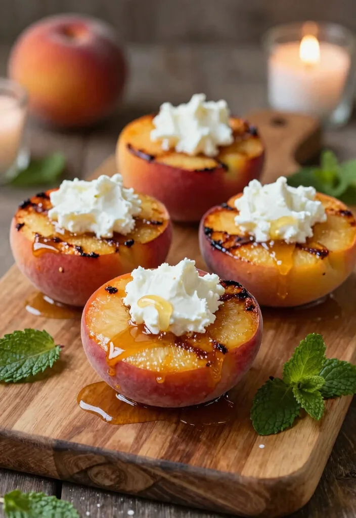 12 Summertime Dinner Recipes for Light Fresh Meals 8. Grilled Peaches with Honey and Ricotta 0