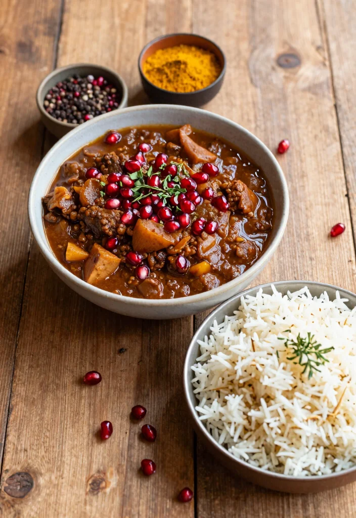 12 Vegan Persian Recipes with Fragrant Spiced Flavor 1 12 Vegan Persian Recipes with Fragrant Spiced Flavor 1. Vegan Fesenjan Pomegranate Walnut Stew 0