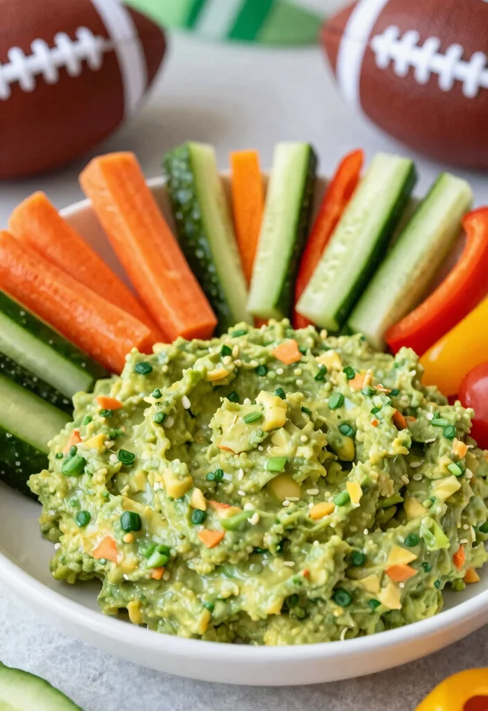 12 Vegan Super Bowl Recipes for Crowd Friendly Snacks 4. Guacamole and Veggie Platter 0