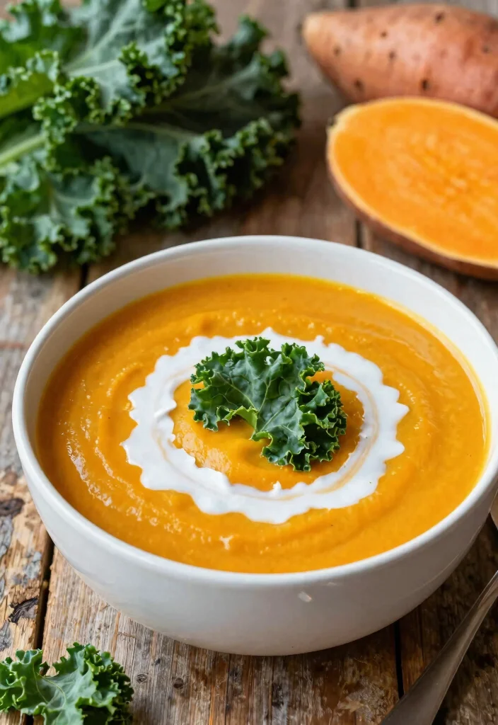 12 Vegan Winter Soup Recipes for Cozy Plant Based Bowls 11. Sweet Potato and Kale Soup 0