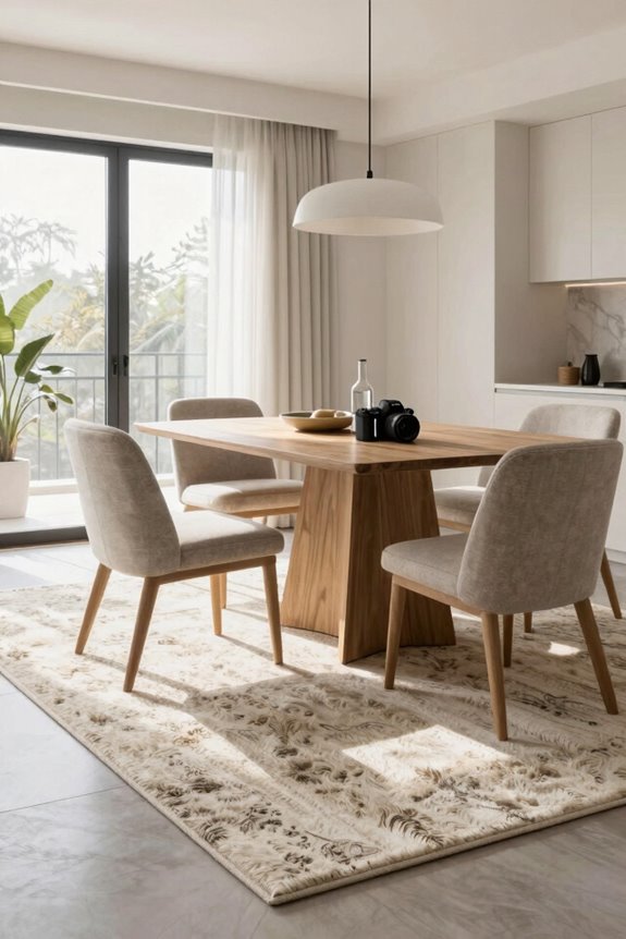 anchors dining table with rug w2tfk