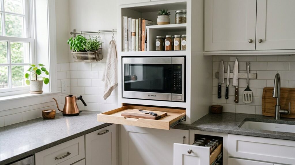 best microwave location ideas