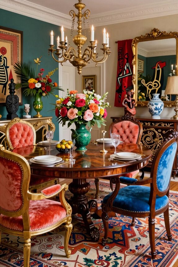 bold global luxury dining room
