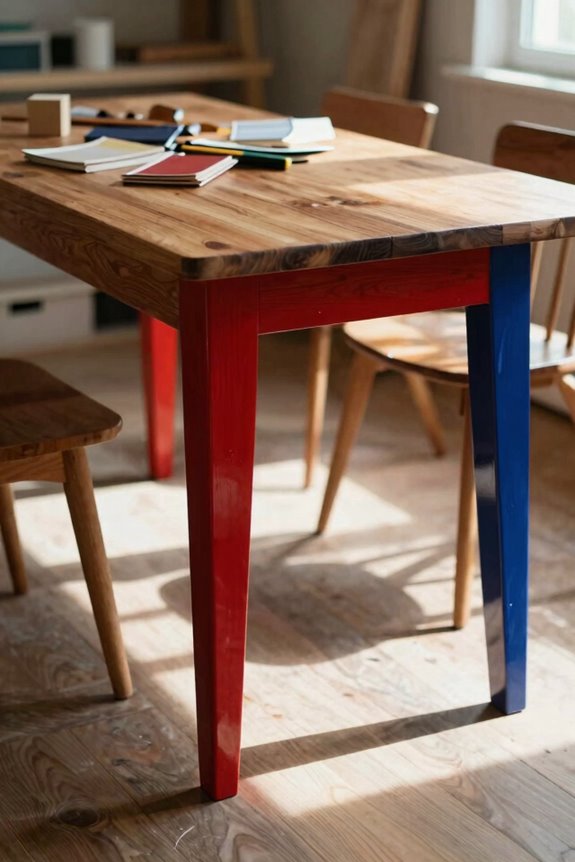 bold legs contrasting colors
