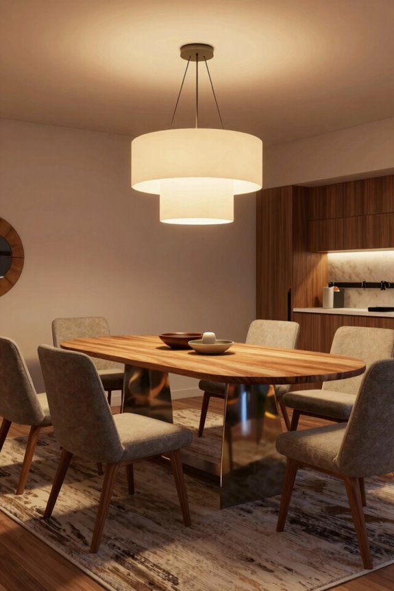 Modern Bloxburg Dining Room Ideas for Every Player 5 bold pendant layered rugs delineate dining zone