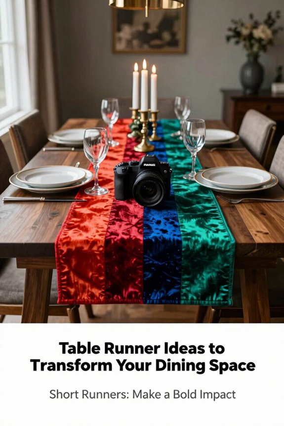 10 Table Runner Ideas to Transform Your Dining Space 2 bold short runners frame tables