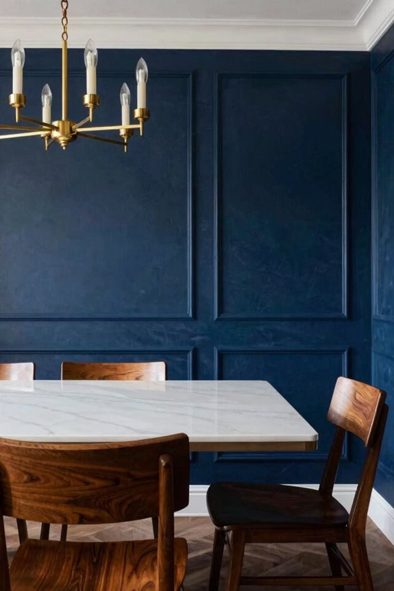 5 Paint Colors That Transform Your Dining Room 2 classic navy for dining elegance