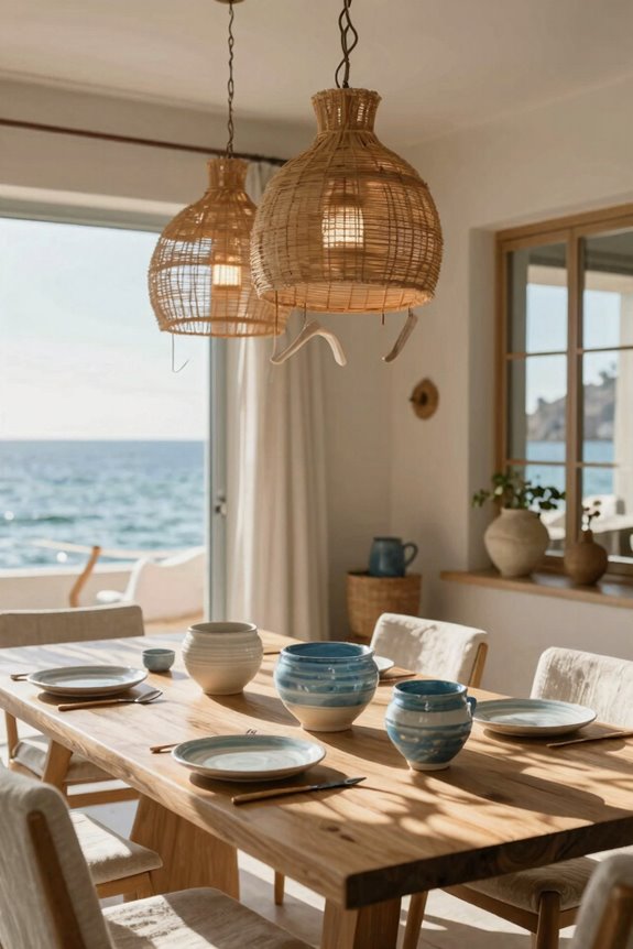 Essential Coastal Dining Room Ideas 4 coastal lighting with whimsy