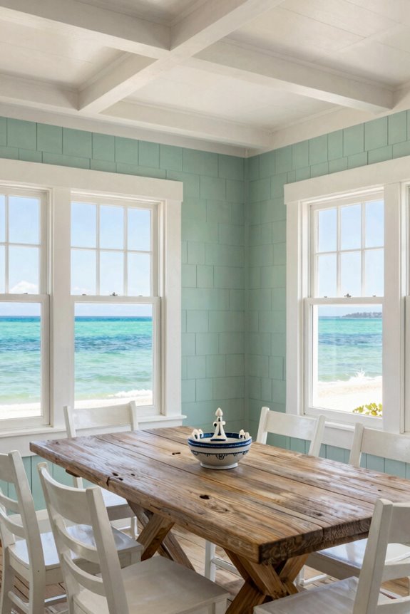 Essential Coastal Dining Room Ideas 5 coastal shiplap beadboard coffers