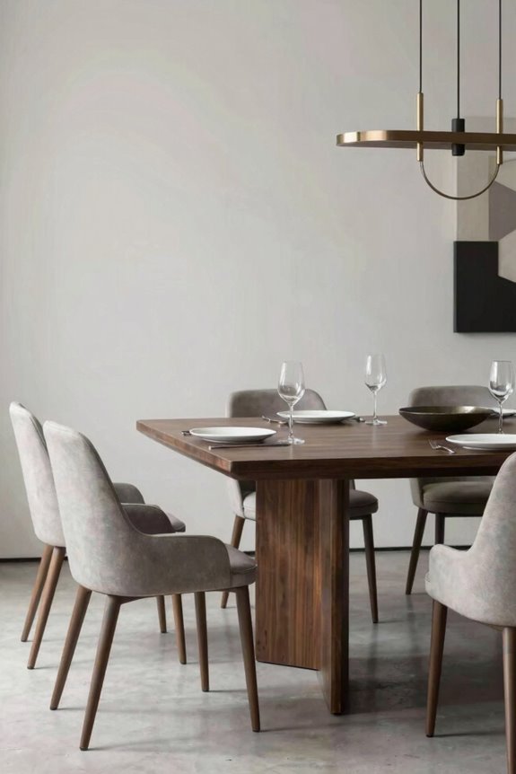 contemporary formal dining minimalism