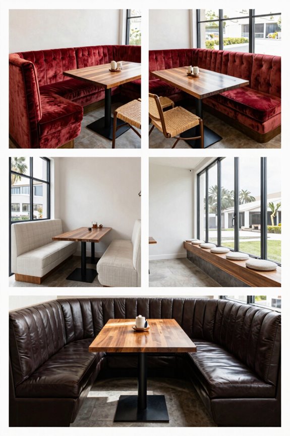 corner and l shaped banquettes maximize space