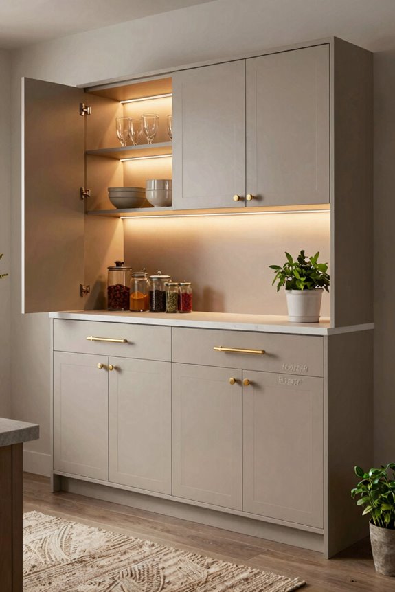 3 Ways to Style Your Hoosier Cabinet for Modern Kitchens 3 cozy lighting vintage hardware accents