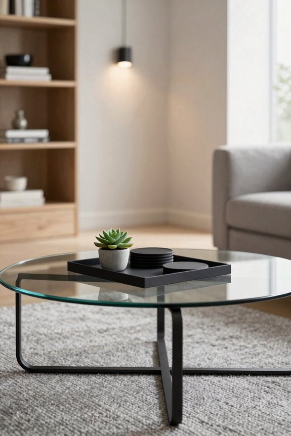 decluttered intentional coffee table styling