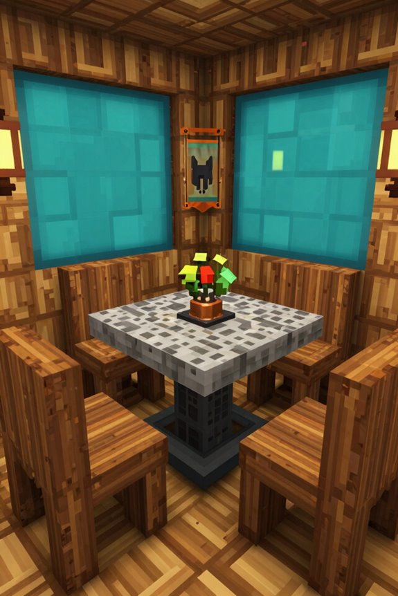 10 Minecraft Dining Room Ideas to Elevate Your Base 9 dining room reflects server identity