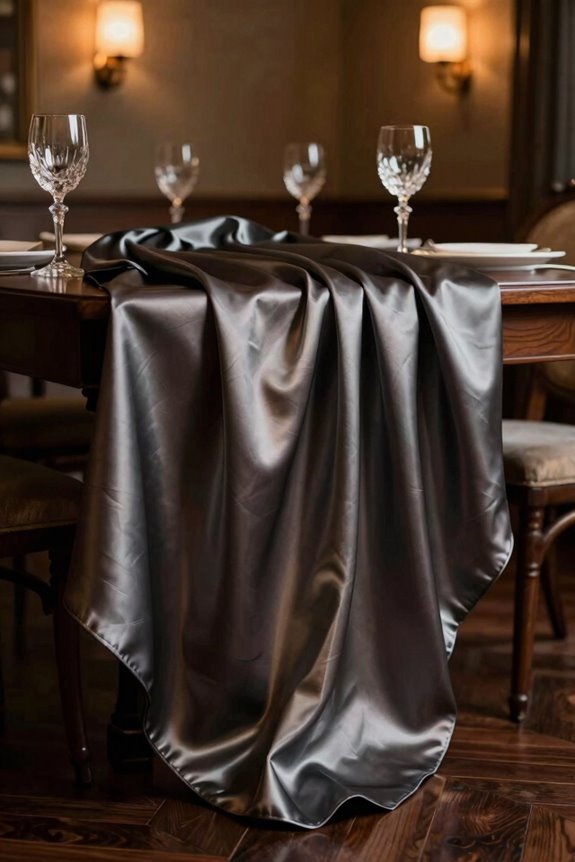 dramatic velvet tablecloth backdrop with contrasts