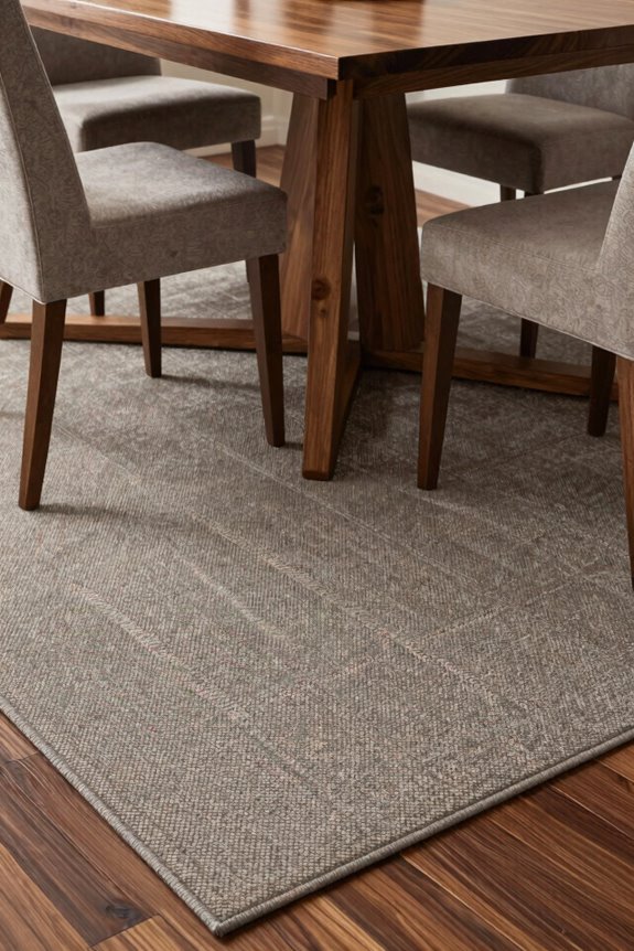 durable spill proof dining rug
