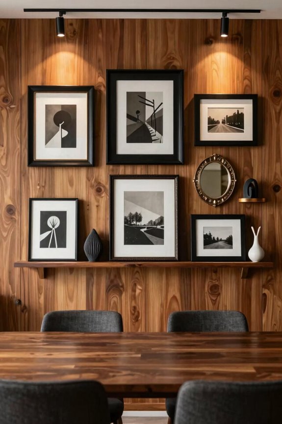 dynamic mixed media wall display balance